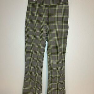 Urban Outfitters Green and Black Cropped Plaid Pants